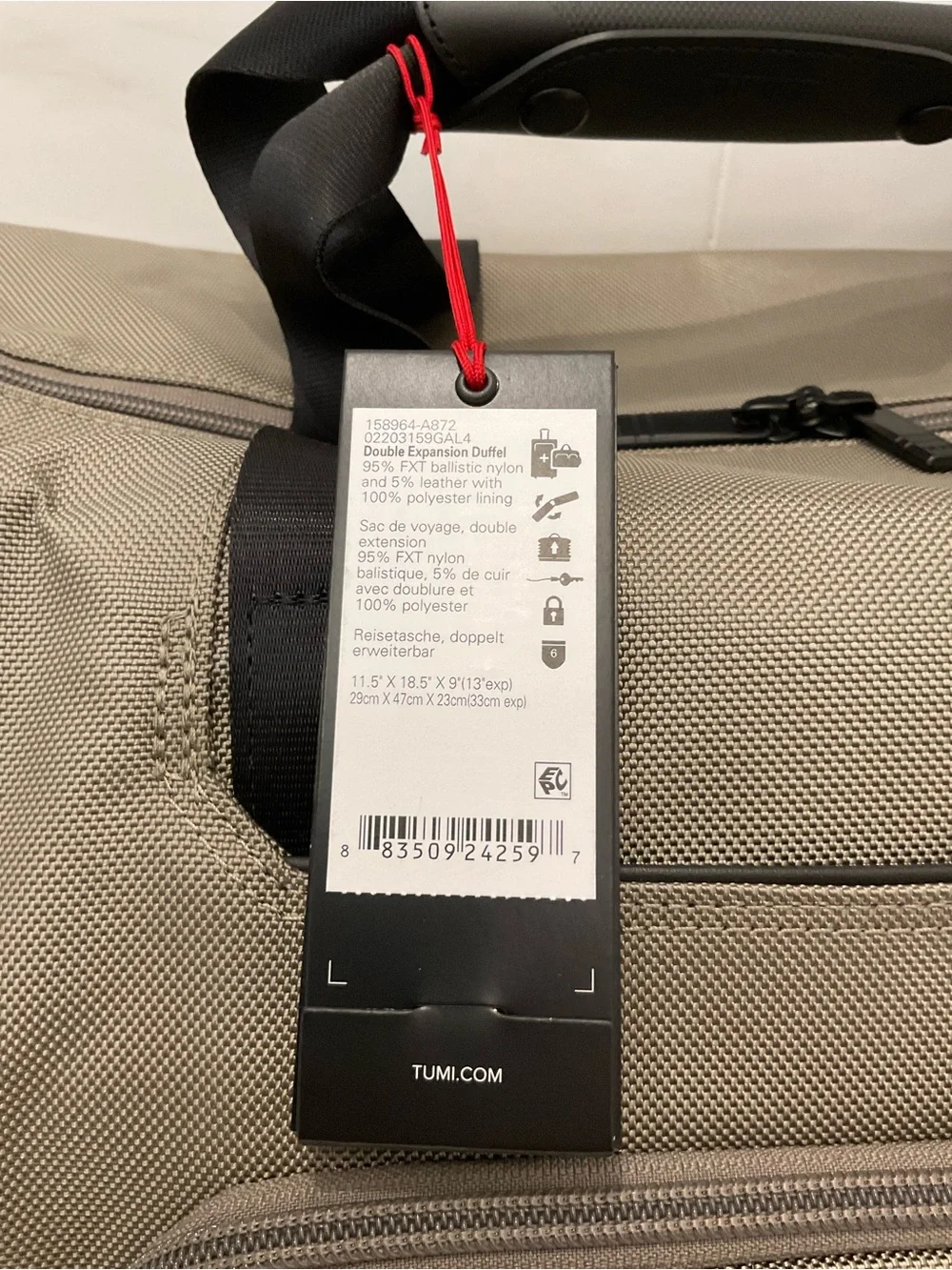 NEW Tumi ALPHA 18.5” Double Expansion TRAVEL Satchel Bag - GRAY ALLOY❗️